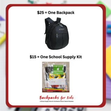 $25 = 1 Backpacks Northshore Schools Foundation